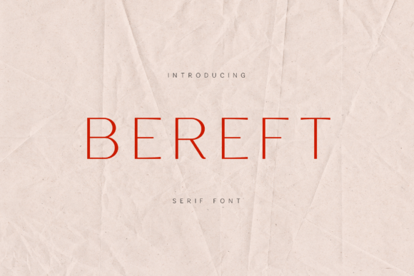 Bereft: A Modern Serif Font for Professional Branding