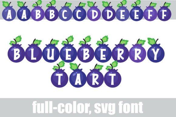 Blueberry Tart: A Vibrant Berry SVG Font for Editorial Design
