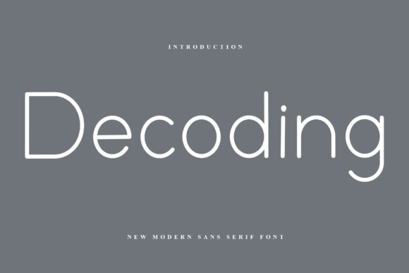 Decoding: A Warm Sans Serif Font for Creative Projects