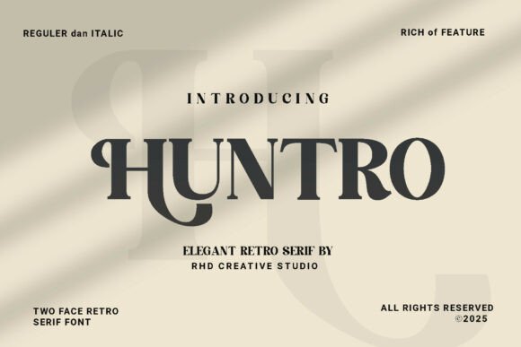 Huntro - Elegant Retro Serif: A Timeless Design Review