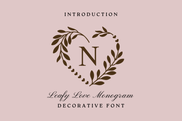 Leafy Love Monogram: A Botanical Font for Elegant Branding