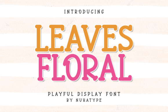 Leaves Floral: A Minimalist Font for Editorial Design