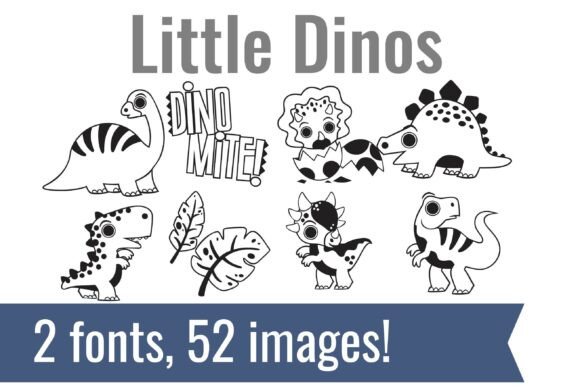 Little Dinos Dingbats: A Playful Branding Typeface