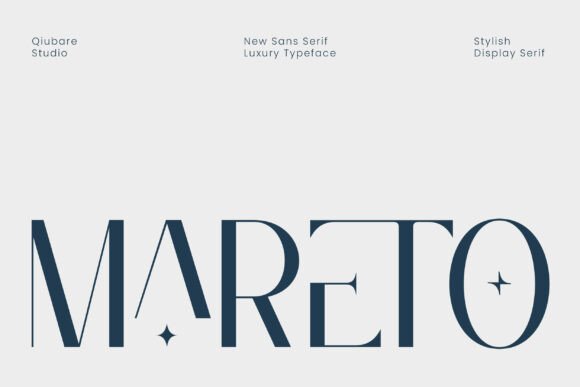 Mareto: A Luxury Display Typeface for Editorial Design