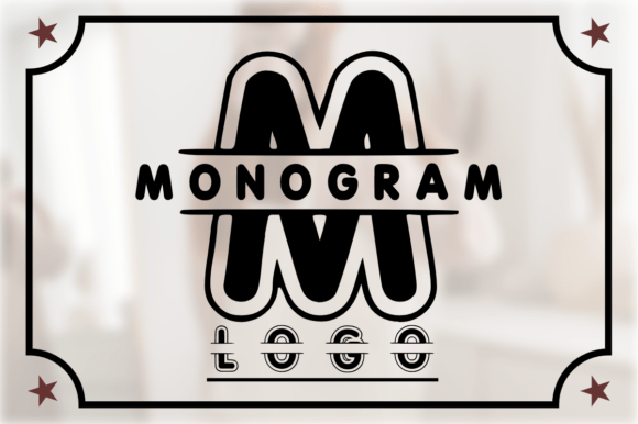 Monogram Logo: A Playful Split Monogram Font