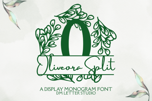 Oliveora Split Monogram: The Decorative Font for Campaigns