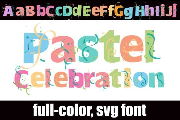 Pastel Celebrations: A Bold Color Font for Branding