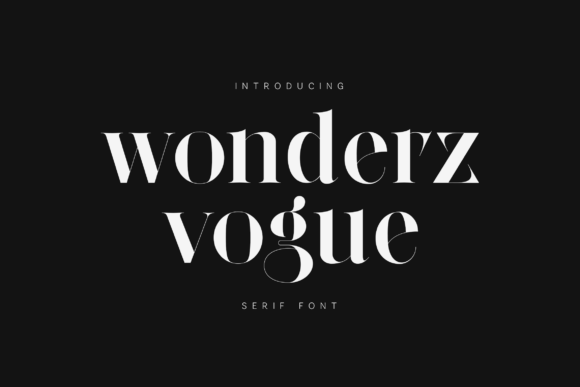 Wonderz Vogue: A Luxury Serif Font for Makers