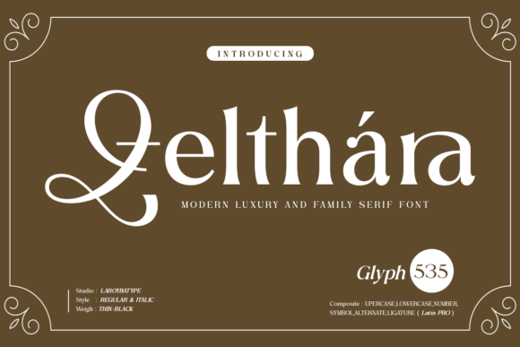 Zelthara: A Modern Serif Font for Elegant Branding